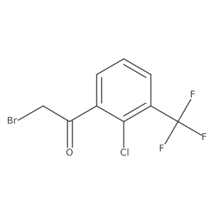 2'-Chloro-3'-(trifluoromethyl)phenacyl bromide Structure