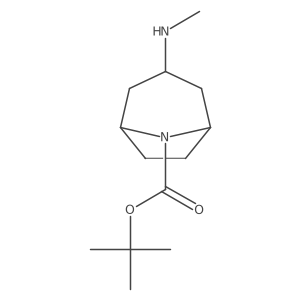 Tert-butyl 3-(methylamino)-8-azabicyclo[3.2.1]octane-8-carboxylate结构式