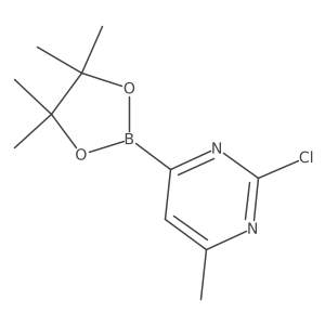 2-Chloro-4-methyl-6-(4,4,5,5-tetramethyl-1,3,2-dioxaborolan-2-YL)pyrimidine结构式