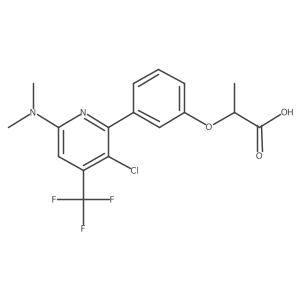 2-[3-(3-Chloro-6-dimethylamino-4-trifluoromethyl-pyridin-2-yl)-phenoxy]-propionic acid Structure