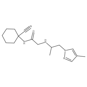 N-(1-cyanocyclohexyl)-2-{[1-(4-methyl-1H-pyrazol-1-yl)propan-2-yl]amino}acetamide Structure