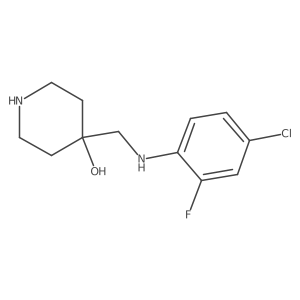4-{[(4-Chloro-2-fluorophenyl)amino]methyl}piperidin-4-ol结构式