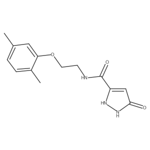 N-(2-(2,5-Dimethylphenoxy)ethyl)-5-oxo-2,5-dihydro-1H-pyrazole-3-carboxamide Structure