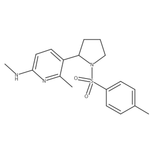 N,6-dimethyl-5-[1-(p-tolylsulfonyl)pyrrolidin-2-yl]pyridin-2-amine结构式