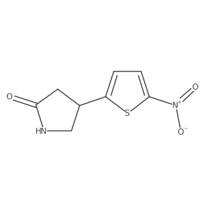4-(5-Nitrothiophen-2-yl)pyrrolidin-2-one结构式