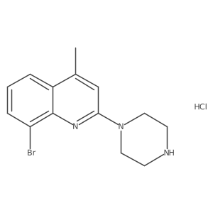 8-Bromo-4-methyl-2-(piperazin-1-yl)quinoline hydrochloride Structure