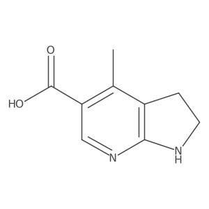4-methyl-1H,2H,3H-pyrrolo[2,3-b]pyridine-5-carboxylic acid结构式