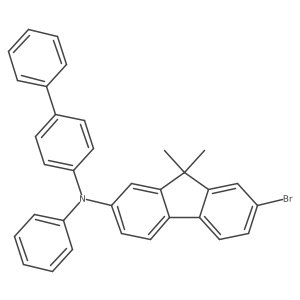 7-bromo-9,9-dimethyl-N-phenyl-N-(4-phenylphenyl)fluoren-2-amine结构式