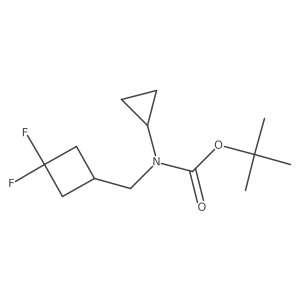 Carbamic acid, N-cyclopropyl-N-[(3,3-difluorocyclobutyl)methyl]-, 1,1-dimethylethyl ester结构式