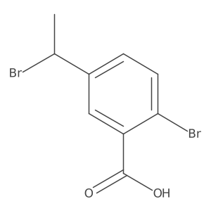 2-Bromo-5-(1-bromoethyl)benzoic acid结构式