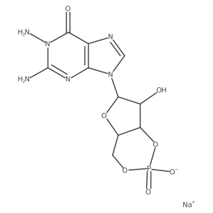 1-Aminoguanosine-3',5'-monophosphate (sodium salt)结构式