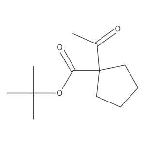 Tert-butyl 1-acetylcyclopentanecarboxylate结构式