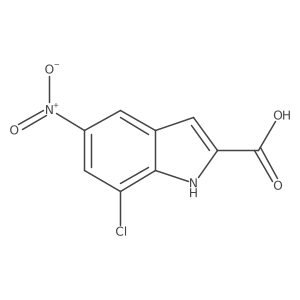 7-chloro-5-nitro-1H-indole-2-carboxylic acid Structure