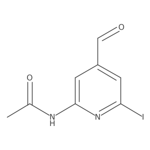 N-(4-Formyl-6-iodopyridin-2-YL)acetamide Structure