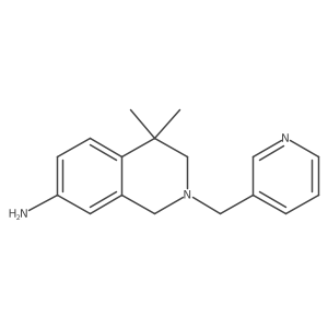 4,4-Dimethyl-2-(pyridin-3-ylmethyl)-1,3-dihydroisoquinolin-7-amine Structure