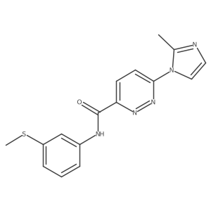 6-(2-methyl-1H-imidazol-1-yl)-N-(3-(methylthio)phenyl)pyridazine-3-carboxamide Structure