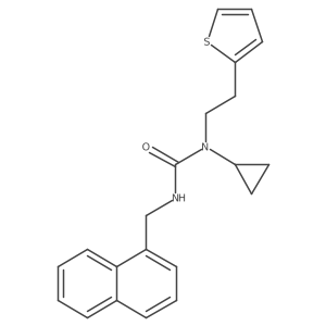 1-Cyclopropyl-3-(naphthalen-1-ylmethyl)-1-(2-(thiophen-2-yl)ethyl)urea Structure