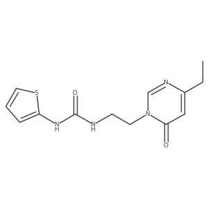 1-(2-(4-ethyl-6-oxopyrimidin-1(6H)-yl)ethyl)-3-(thiophen-2-yl)urea结构式