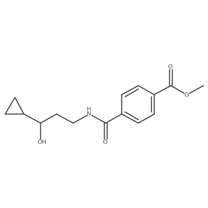 Methyl 4-((3-cyclopropyl-3-hydroxypropyl)carbamoyl)benzoate结构式