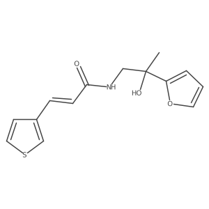 (E)-N-(2-(furan-2-yl)-2-hydroxypropyl)-3-(thiophen-3-yl)acrylamide Structure
