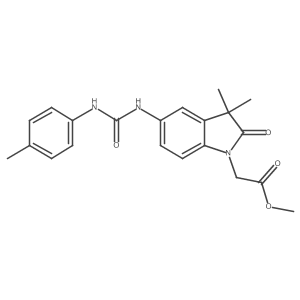 Methyl 2-(3,3-dimethyl-2-oxo-5-(3-(p-tolyl)ureido)indolin-1-yl)acetate Structure