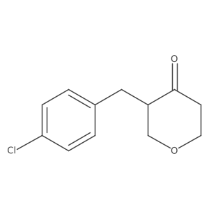 3-(4-chlorobenzyl)dihydro-2H-pyran-4(3H)-one结构式
