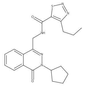 N-((3-cyclopentyl-4-oxo-3,4-dihydrophthalazin-1-yl)methyl)-4-propyl-1,2,3-thiadiazole-5-carboxamide Structure