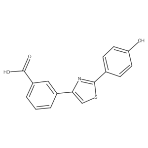 3-(2-(4-Hydroxyphenyl)thiazol-4-yl)benzoic acid Structure
