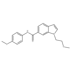 1-(2-methoxyethyl)-N-(6-methoxypyridin-3-yl)-1H-indole-6-carboxamide结构式