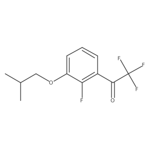 2,2,2-Trifluoro-1-(2-fluoro-3-isobutoxyphenyl)ethanone结构式