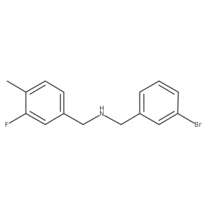 [(3-Bromophenyl)methyl][(3-fluoro-4-methylphenyl)methyl]amine Structure
