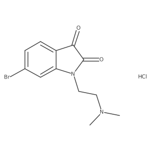 6-bromo-1-[2-(dimethylamino)ethyl]-2,3-dihydro-1H-indole-2,3-dione hydrochloride Structure