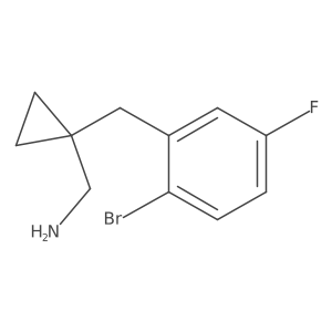 {1-[(2-Bromo-5-fluorophenyl)methyl]cyclopropyl}methanamine结构式
