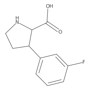 3-(3-Fluorophenyl)pyrrolidine-2-carboxylic acid结构式