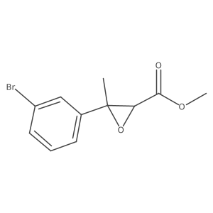 Methyl 3-(3-bromophenyl)-3-methyloxirane-2-carboxylate结构式