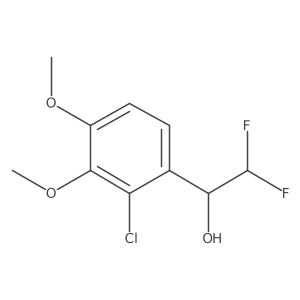 1-(2-Chloro-3,4-dimethoxyphenyl)-2,2-difluoroethan-1-ol结构式
