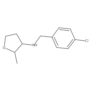 N-[(4-Chlorophenyl)methyl]-2-methyloxolan-3-amine结构式
