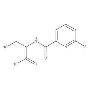 (2S)-2-[(6-fluoropyridin-2-yl)formamido]-3-hydroxypropanoic acid结构式