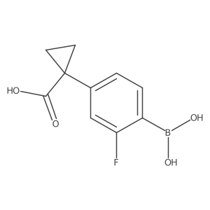 1-[4-(Dihydroxyboranyl)-3-fluorophenyl]cyclopropane-1-carboxylic acid结构式