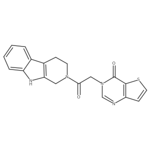 3-[2-oxo-2-(1,3,4,9-tetrahydro-2H-beta-carbolin-2-yl)ethyl]thieno[3,2-d]pyrimidin-4(3H)-one结构式