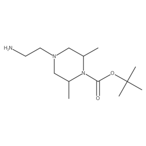 Rel-tert-butyl (2R,6S)-4-(2-aminoethyl)-2,6-dimethylpiperazine-1-carboxylate Structure