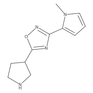 3-(1-methyl-1H-pyrrol-2-yl)-5-(pyrrolidin-3-yl)-1,2,4-oxadiazole结构式