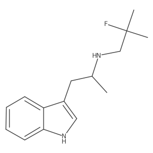(R)-N-(1-(1H-indol-3-yl)propan-2-yl)-2-fluoro-2-methylpropan-1-amine Structure