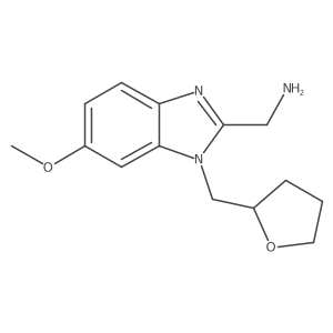 6-Methoxy-1-[(tetrahydro-2-furanyl)methyl]-1h-benzimidazole-2-methanamine Structure