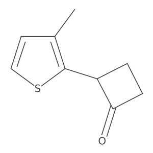 2-(3-Methylthiophen-2-yl)cyclobutan-1-one结构式