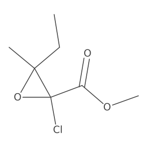 Methyl 2-chloro-3-ethyl-3-methyloxirane-2-carboxylate结构式