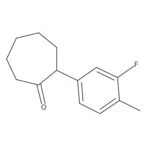 2-(3-Fluoro-4-methylphenyl)cycloheptan-1-one Structure