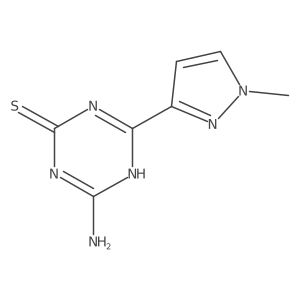 4-Amino-6-(1-methyl-1H-pyrazol-3-yl)-1,3,5-triazine-2-thiol结构式