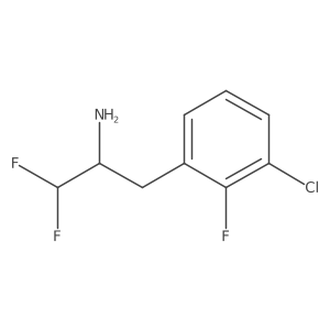 3-(3-Chloro-2-fluorophenyl)-1,1-difluoropropan-2-amine结构式