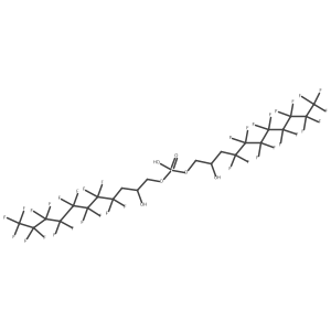 Bis(3-(perfluorooctyl)-2-hydroxypropyl) hydrogen phosphate结构式